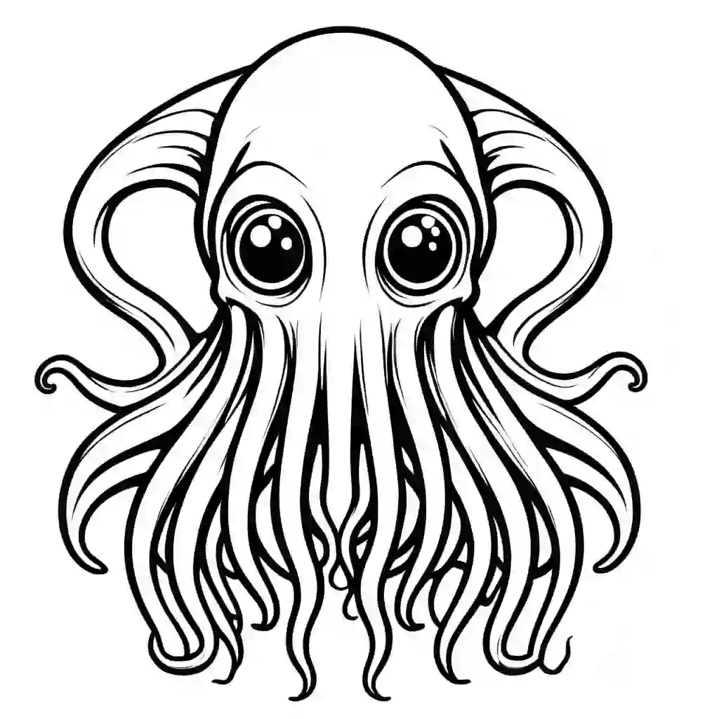 Tentacled Aliens coloring pages